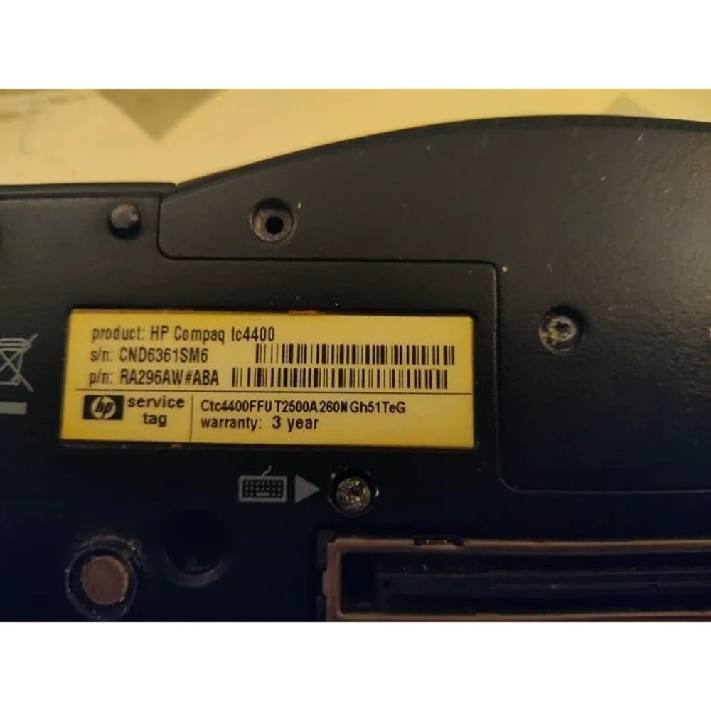 HP Compaq tc4400 2-in-1 Tablet Laptop, Docking Station, Another HP Tc4200 Parts - Picture 10 of 12